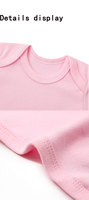 Listo para Enviar: Pelele Navideño Rojo Liso de Algodón Suave Unisex para Bebés, Transpirable, Manga Larga, Cierre de Botones, para Bebés y Niños Pequeños