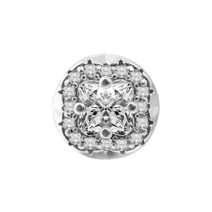 Clip-On Earrings Four Leaf Clover Shape Crystal Inlay Claw Setting Everyday Wear For Men And Women - Product Image 2