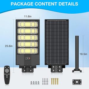 ไฟถนน LED SMD 5730 ความสว่างสูง 800 ชิ้น  แบบรวมทุกอย่างไว้ในหนึ่งเดียว  วัสดุ ABS  กันน้ำ IP65  ใช้พลังงานแสงอาทิตย์  แสงสีขาว 6000K เหมือนแสงกลางวัน - Product Image 4