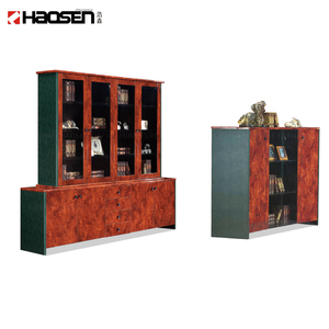 Clásico con vitrina de vidrio para el hogar, oficina, habitación, Retro, de madera, 4 puertas, pared <span class=keywords><strong>Vertical</strong></span>, archivador, librería - Product Image 1