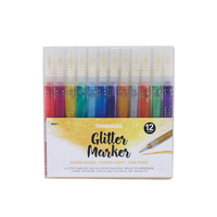 Fournitures scolaires TWOHANDS Marqueurs à base d'eau Marqueur à paillettes personnalisé 12 couleurs pour la peinture