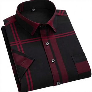 Men's Casual Shirt-Single Breasted Breathable <b>Yarn</b> Dyed Autumn Season OEM Service - Product Image 4