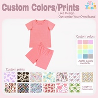 Ensemble polyvalent T-shirt et short basiques unis pour petites filles, manches courtes, col rond, doux et extensible, vêtements d'été décontractés, personnalisable