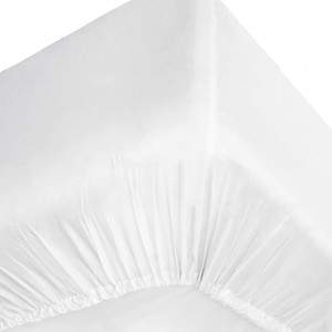Drap-housse en polyester bon marché et populaire avec élastique en bas, drap-housse blanc pour usage domestique - Product Image 1