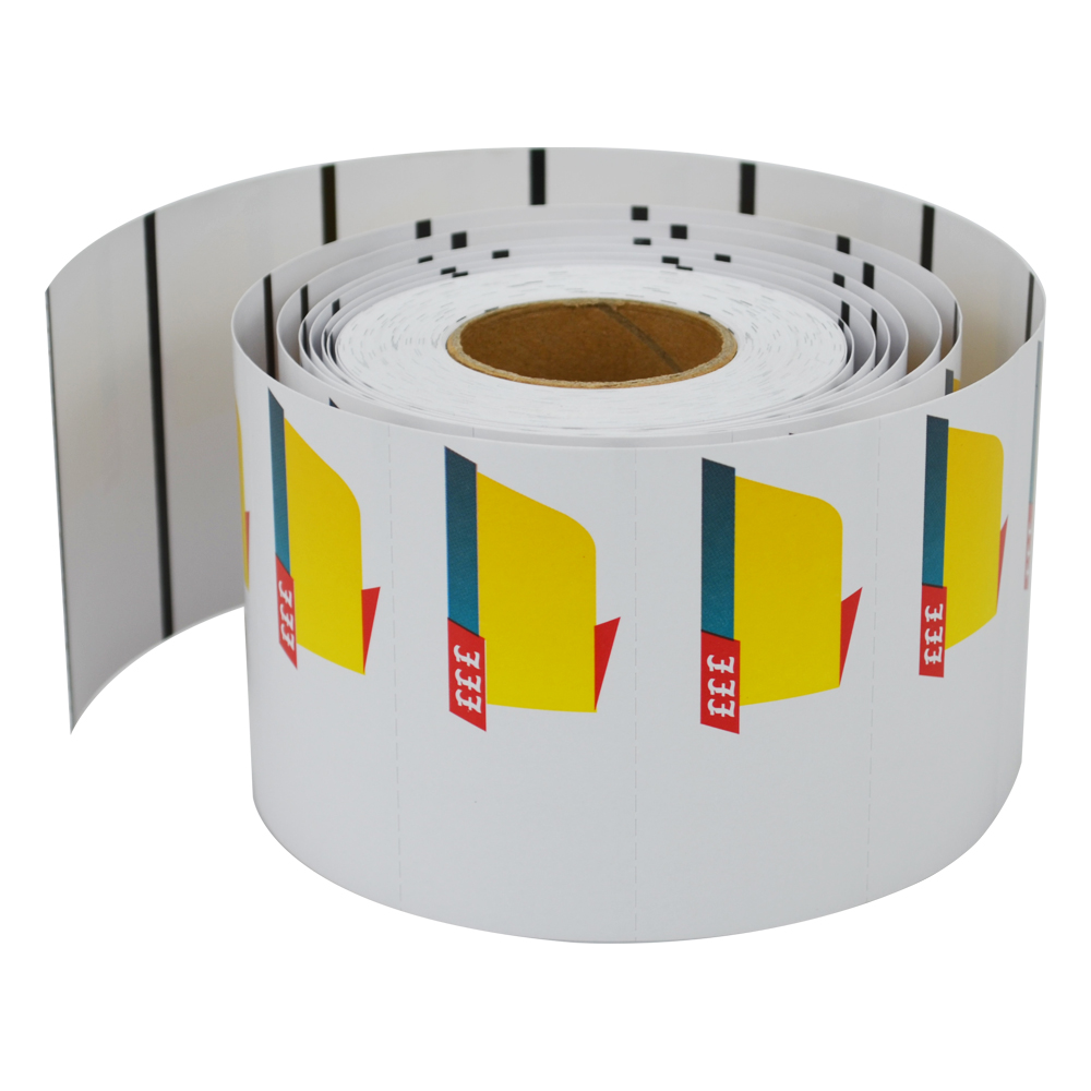 Custom Printing Roll Printable Direct Thermal Paper Shelf Price Label Tag for for Supermarket Commodity