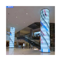 Écran LED flexible couleur pleine PushunLED, moniteur LED incurvé, mur vidéo intérieur P1.538, panneau publicitaire haute luminosité, graphiques