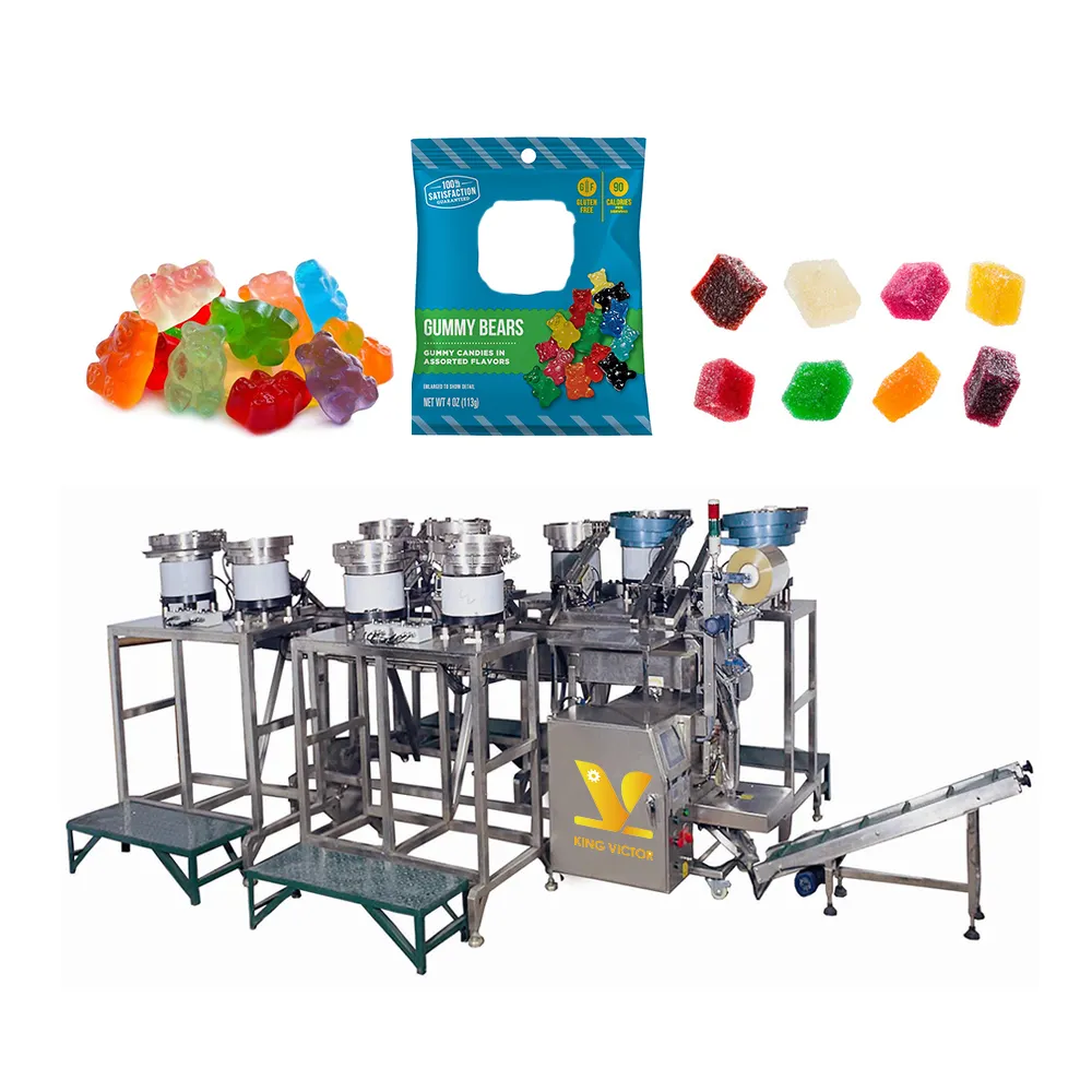 Automatic Precision Counting Assorted Soft Candy Small Gummy Packaging Machine