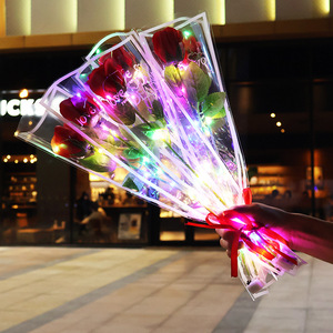 Rts Nhà Máy Vĩnh Cửu Rose Led Bó Hoa Lãng Mạn Chiếu Sáng Trang Trí Hoàn Hảo Valentine Của Ngày Giáng Sinh Trang Trí Nội Thất Món Quà Lãng Mạn - Product Image 1