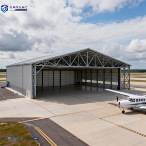 บริการก่อสร้างโกดังโครงสร้างเหล็กออกแบบมืออาชีพสำหรับโรงเก็บเครื่องบินส่วนตัว อาคารเก็บของแบบกำหนดเองได้ รองรับน้ำหนักหิมะตามมาตรฐาน - Product Image 2