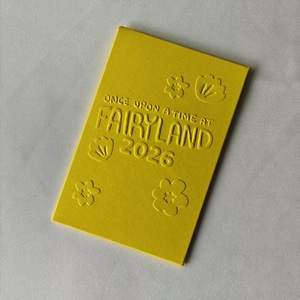 ออกแบบโลโก้แบรนด์ตามสั่ง ซองจดหมายสีเหลือง ปั๊มนูนแบบ <span class=keywords><strong>Letterpress</strong></span> ซองกระดาษนูน 3 มิติ - Product Image 3