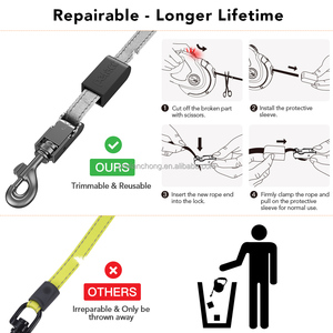 Custom Durable Nylon Rope Pet <strong>Dog</strong> Leash Reflective Feature New Rope <strong>Dog</strong> Walking Litter Fur Replaceable <strong>Dog</strong> Leash Manufacturer - Product Image 6