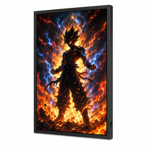 Caja de Luz LED con Diseño de Llama Dinámica, de Aluminio Ultra Delgado, Personalizable, Estilo Anime, para Decoración de Pared en Salas de Cine en Casa - Product Image 1