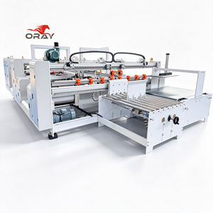 Machine de pliage et de collage automatique ORAY 2400 à 6 servomoteurs pour boîtes en carton ondulé à double feuille avec colle chaude et froide - Product Image 1