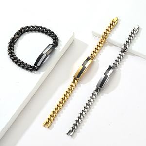 Pulsera Cubana de Acero Inoxidable con Baño de Oro PVD, Resistente al Agua y al Deslustre, Personalizada al por Mayor - Product Image 6