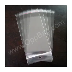 7X17Cm 1200 Stuks/pak Poly Plastic Opp Resealable Tassen Met Clear Header Met Zelfklevend Seal Transparante Bopp pp Cello