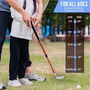 大人の子供のためのシャフト両面格納式長さゴルフチッパークラブの伸縮式ゴルフ掘りパタークリアスケール - Product Image 2