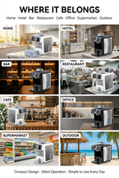 Machine à glaçons et à neige 2-en-1 pour bureau, hôtel, maison, bar, vestiaire, hall d'entrée, avec compresseur silencieux, autonettoyante, 150W, à poser sur comptoir