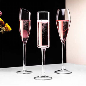 Flûtes à <span class=keywords><strong>champagne</strong></span> en verre cristal, élégantes coupes à vin mousseux en forme <span class=keywords><strong>de</strong></span> tulipe pour mariage, verrerie créative pour vin doux - Product Image 3