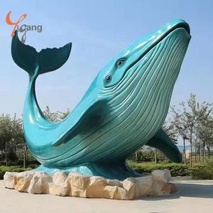 Statue de <span class=keywords><strong>requin</strong></span> en fibre de verre en résine personnalisée en usine Sculpture en métal d'intérieur pour l'école et le parc à thème de <span class=keywords><strong>baleine</strong></span> d'animaux marins publics - Product Image 1