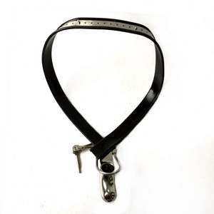 جهاز قفص بحزام العفة للذكور Bdsm من الفولاذ المقاوم للصدأ والسيليكون على شكل قضيب ألعاب استعباد جنسية للرجال - Product Image 4