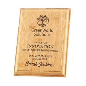 Plaques murales gravées au Laser en bois, personnalisées, 5 pièces - Product Image 1