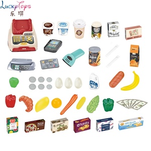 <span class=keywords><strong>Jouet</strong></span> de supermarché d'imitation avec scanner, <span class=keywords><strong>caisse</strong></span> <span class=keywords><strong>enregistreuse</strong></span> et aliments pour garçons et filles de 4 à 9 ans, <span class=keywords><strong>jouet</strong></span> éducatif en plastique pour jeu de rôle amusant - Product Image 4
