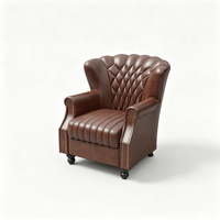 Fauteuil cigare vintage en bois massif, canapé une place pour salle à whisky, bar, club, style américain du milieu du siècle, chaise Tigre de café