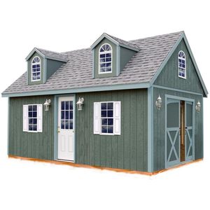 Arlington - Kit de Cobertizo de Almacenamiento de Madera de 12 pies x 20 pies, Estilo Tradicional con Ventanas, Almacenamiento Exterior - Product Image 1