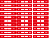 Étiquettes de température pour câbles ferroviaires 70-80°C – Autocollant indicateur thermique irréversible pour la surveillance de la surchauffe – Sécurité du transport ferroviaire – OEM