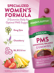 Gummies de vitamines PMS OEM/ODM à la pectine pour soulager le stress, les sautes d'humeur, gummies véganes pour équilibrer les hormones, gummies pour femmes - Product Image 6