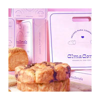 Boîte à gâteau et dessert jetable en papier kraft rectangulaire imprimée sur mesure, prix usine