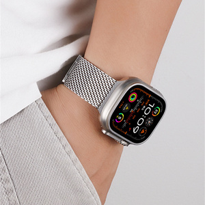 Nouveau bracelet à boucle milanaise pour <span class=keywords><strong>Apple</strong></span> <span class=keywords><strong>Watch</strong></span> Series 10 8 <span class=keywords><strong>7</strong></span> 6 5 4 Bracelet de montre magnétique en acier inoxydable Ultra 49mm-Bracelets de montre intelligents - Product Image 6