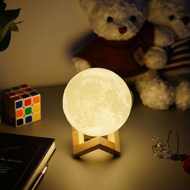 Eco Friendly Multicolor Touch Control Usb Moonlight Night Light Changing Moon Lamp Magnetic Levitating Lamp