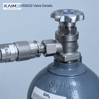 Gas Silano 6N SiH4 Certificado DOT-3AA para Producción de Celdas Solares, Gas Especial de Grado Electrónico, Presión de 150 Bar, 10L/44L/47L, Envase de Acero