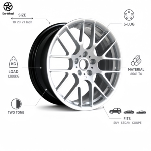 Cerchi in Lega Forgiati DW DOT Multirazza Argento Lucido Design Concavo Profondo 18 19 20 Pollici Leggeri per <span class=keywords><strong>BMW</strong></span> M3 E4 M Sport - Product Image 3