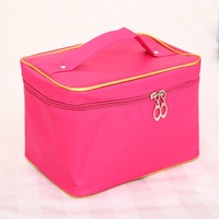 Organisateur de pinceaux de voyage en nylon Oxford imperméable avec fermeture éclair, séparateurs rigides, étui à maquillage pour sac, trousse de toilette