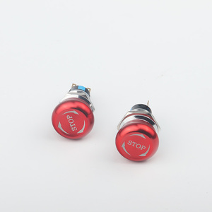 Bouton poussoir d'urgence en métal SPST de 22 mm, forme champignon, marche/arrêt - Product Image 5