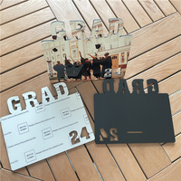 MDFSUB Cadre photo personnalisé 5mm Grad & 2024 Sublim Plaques de sublimation vierges MDF Grad & 24 Cadre photo pour cadeaux de fin d'études