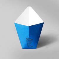 Boîte à crêpes en forme de cône personnalisée, tailles et logo personnalisés, laminage mat, qualité alimentaire, recyclable, boîte à crêpes, emballage pour crêperie, boîte pour sushi