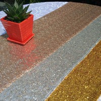 Chemin de table style ciel étoilé 3MM à paillettes, classique, pour mariage, fête, décoration de table à la maison