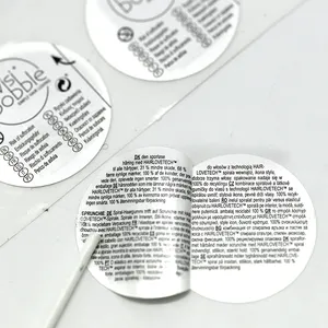 定制粘性圆形双层贴纸圆形多层粘性标签印刷化妆品瓶
