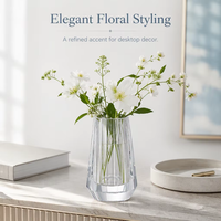 Vase en cristal moderne fait à la main Offre Spéciale la décoration de la maison thème floral sculpté directement fabriqué