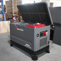 Générateur silencieux à double carburant 15-30 KVA, 4 cylindres, essence/gaz naturel, ATS intégré, châssis en acier, personnalisable