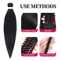 Extensions de cheveux synthétiques à tresser en gros, 60 pouces, 4x EZ, résistantes à basse température, ignifuges, Yaki pour femmes