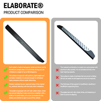 Marchepied latéral en alliage d'aluminium pour voiture, stable et robuste, anti-collision et anti-dérapant, super résistant à la charge