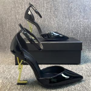 Tacones Altos de Cuero Genuino de Alta Calidad, Diseño de Punta Puntiaguda, Sandalias de Tacón Alto, Moda para Fiestas y Reuniones - Product Image 5