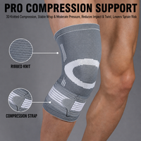 Qiangjin Ensemble de genouillères de compression en tricot flexible pour le sport, avec soutien pour la cheville, le coude et le poignet, et pour la marche à quatre pattes
