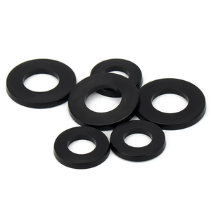 M4 M5 <span class=keywords><strong>M10</strong></span> <span class=keywords><strong>Rondelle</strong></span> plate en nylon 4mm ID 15mm OD 1mm d'épaisseur Blanc Noir Plastique Caoutchouc Silicone Joint d'écartement Joint Anneau - Product Image 5
