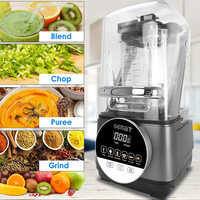 Zware, snelle commerciële blender met 5+ snelheden, programmeerbare functies, roestvrijstalen messen, laag geluidsniveau, geluidsisolerend, huishoudelijk gebruik