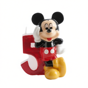 Candela di compleanno Topolino numero 5 6,5 cm per decorare torte - Product Image 2